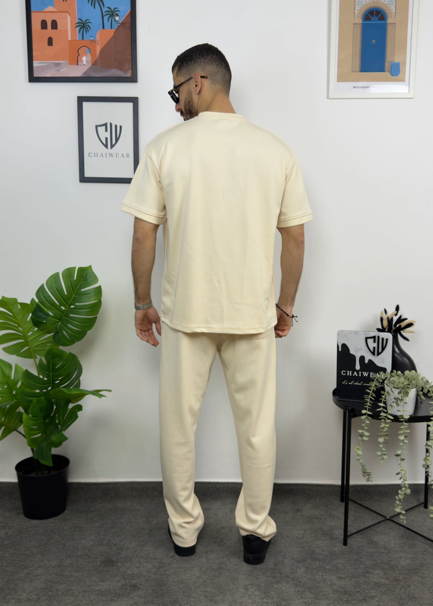 Pantalon et T-shirt Oversize en coton lourd 320 GSM Simple