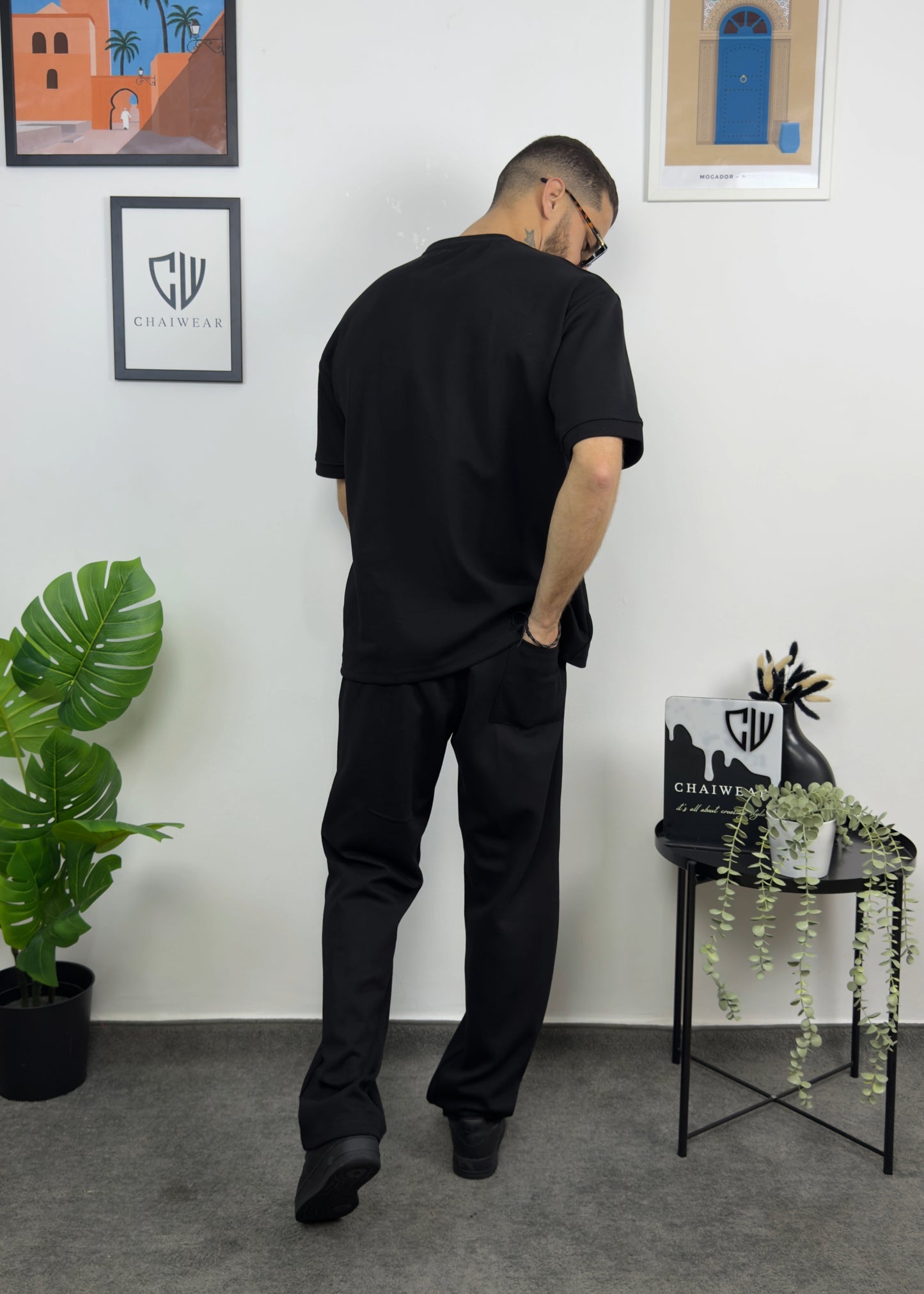 Pantalon et T-shirt Oversize en coton lourd 320 GSM Simple