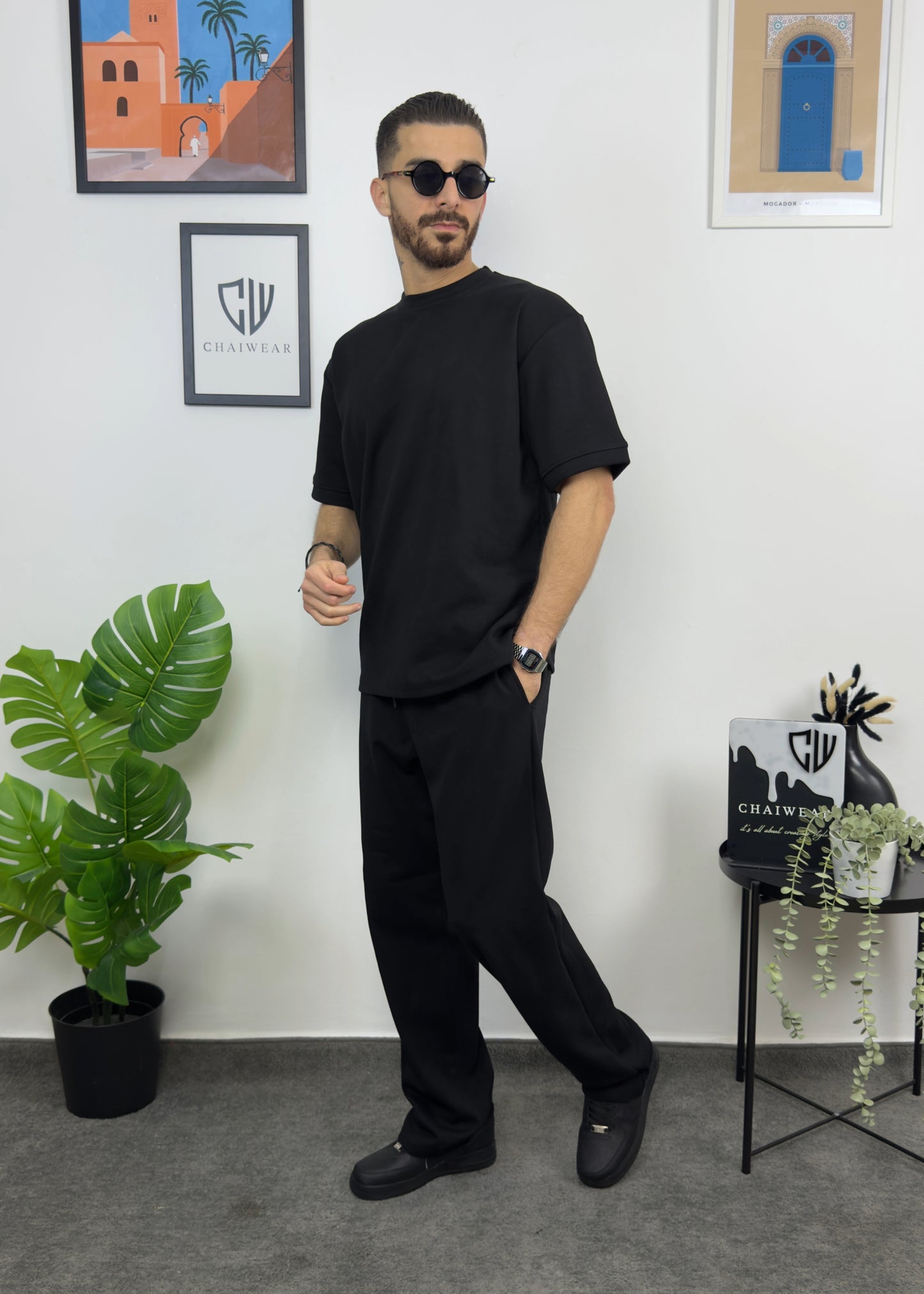Pantalon et T-shirt Oversize en coton lourd 320 GSM Simple