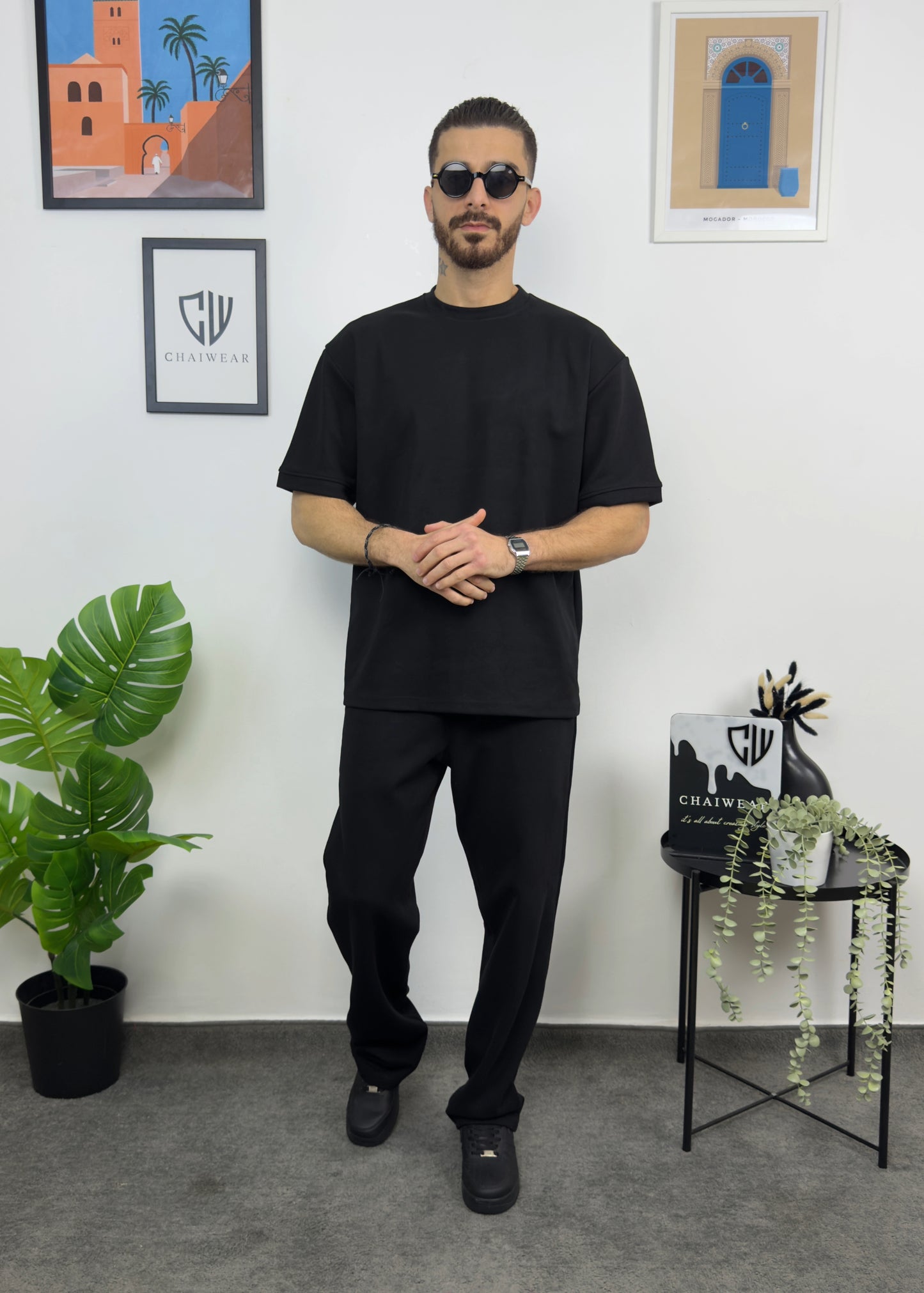 Pantalon et T-shirt Oversize en coton lourd 320 GSM Simple