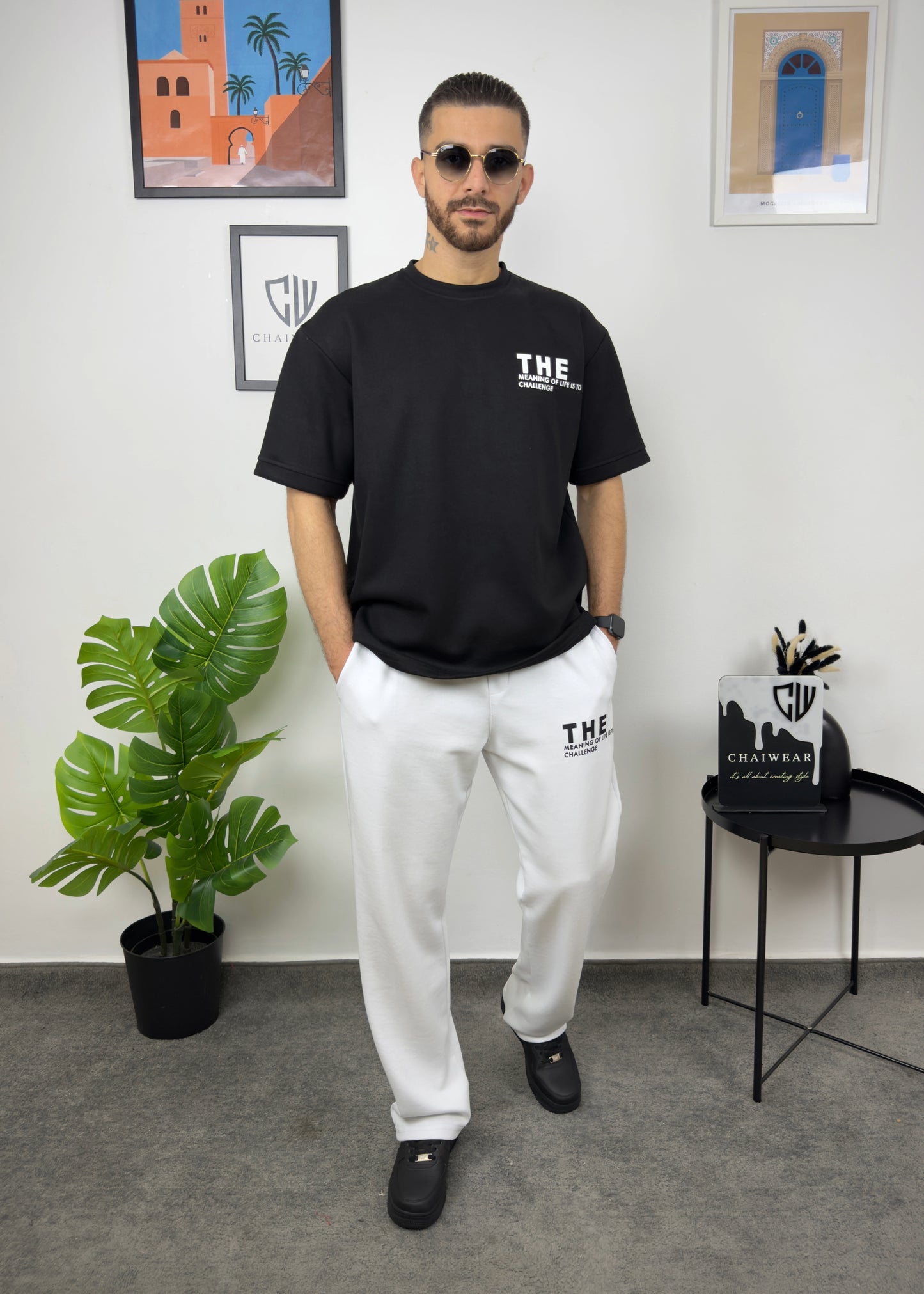 Pantalon et T-shirt Oversize en coton lourd 320 GSM THE serigraphie