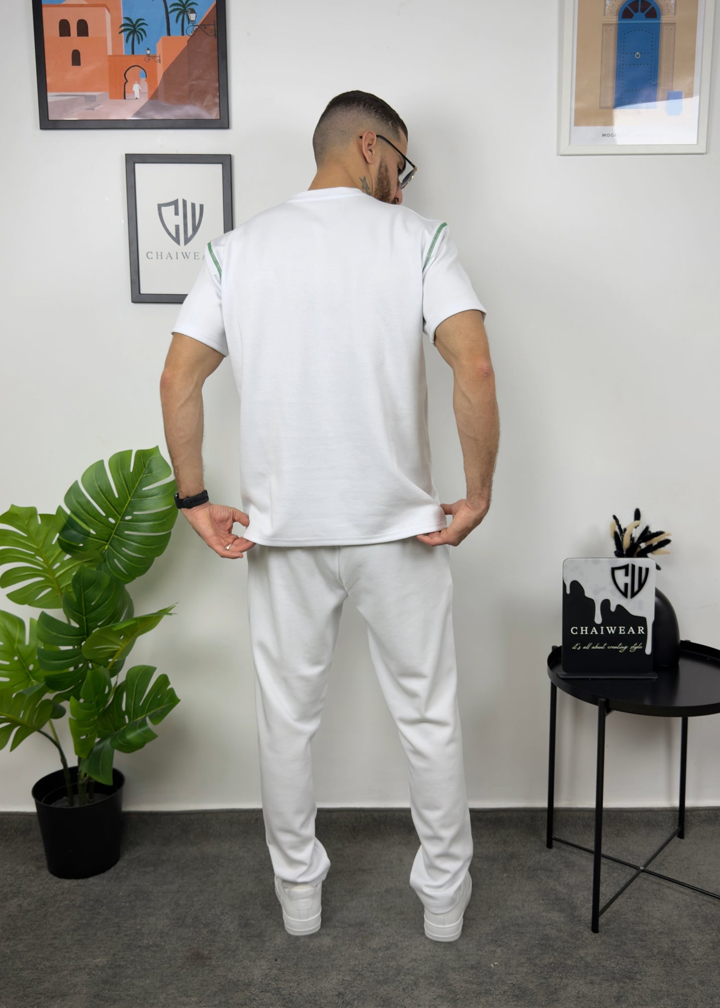 Pantalon et T-shirt Droit en coton lourd 320 GSM SRJ Couture