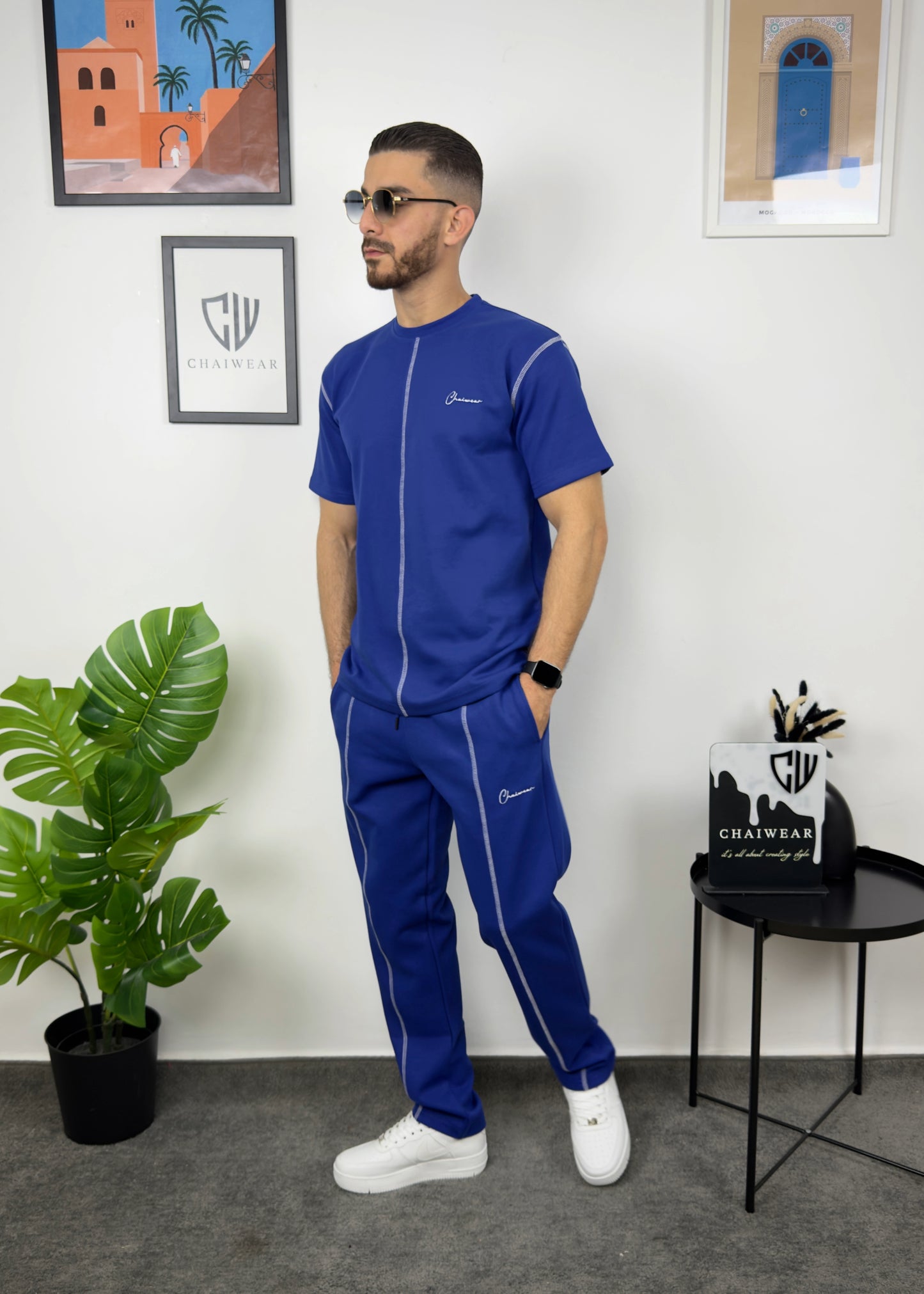 Pantalon et T-shirt Droit en coton lourd 320 GSM SRJ Couture