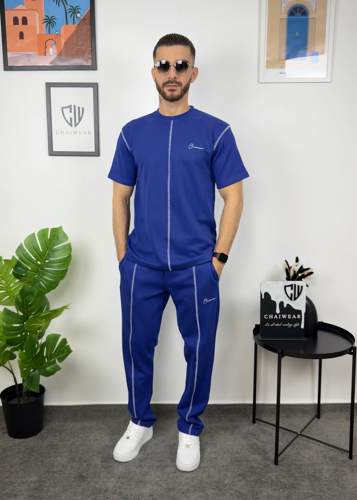 Pantalon et T-shirt Droit en coton lourd 320 GSM SRJ Couture