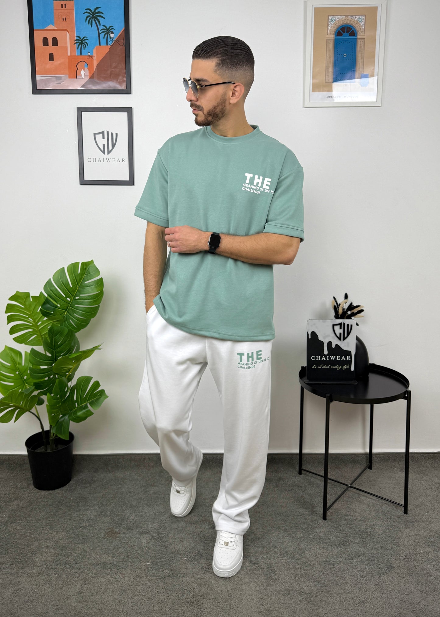 Pantalon et T-shirt Oversize en coton lourd 320 GSM THE serigraphie