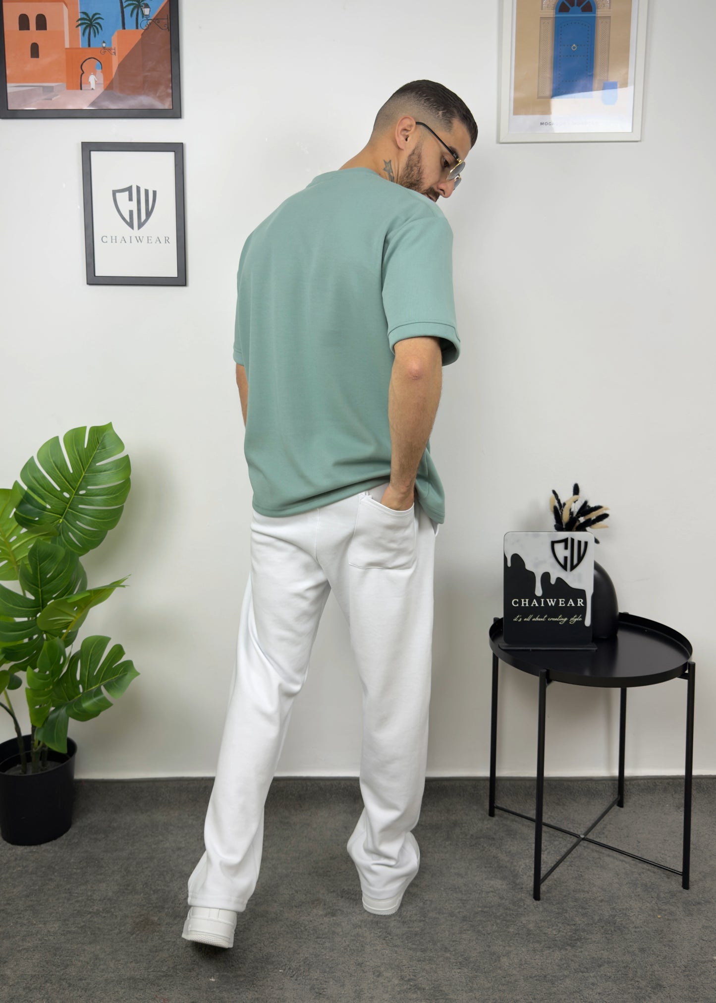Pantalon et T-shirt Oversize en coton lourd 320 GSM THE serigraphie