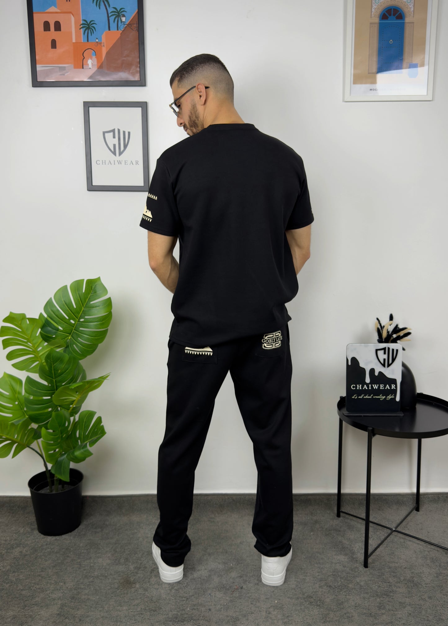 Pantalon et T-shirt Oversize en coton lourd 320 GSM Motif Westside sérigraphie