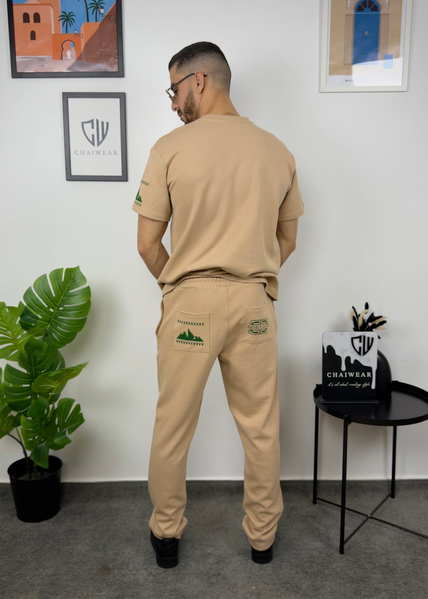 Pantalon et T-shirt Oversize en coton lourd 320 GSM Motif Westside sérigraphie