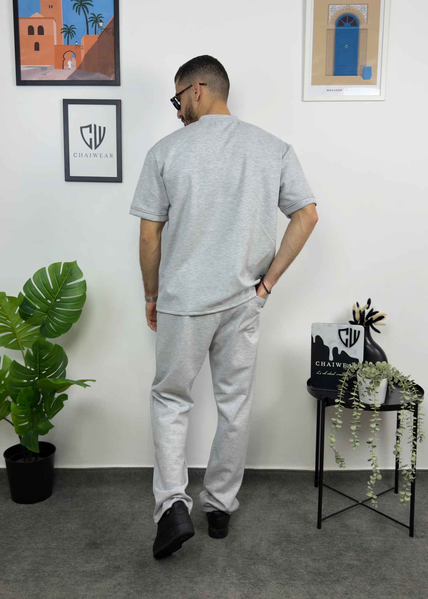 Pantalon et T-shirt Oversize en coton lourd 320 GSM Simple