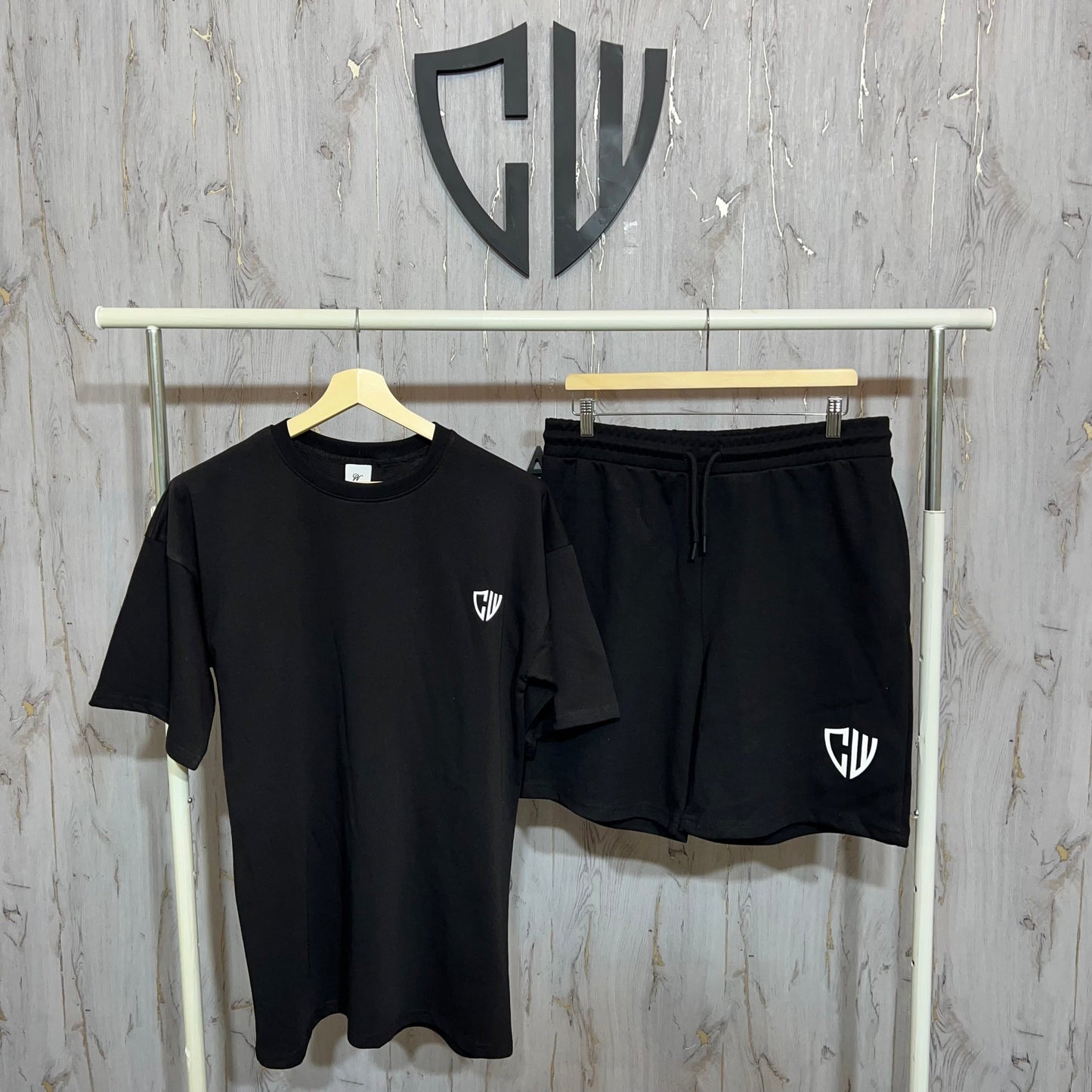 Ensemble Culotte et T-shirt oversize Aigle en coton lourd 320g / m²