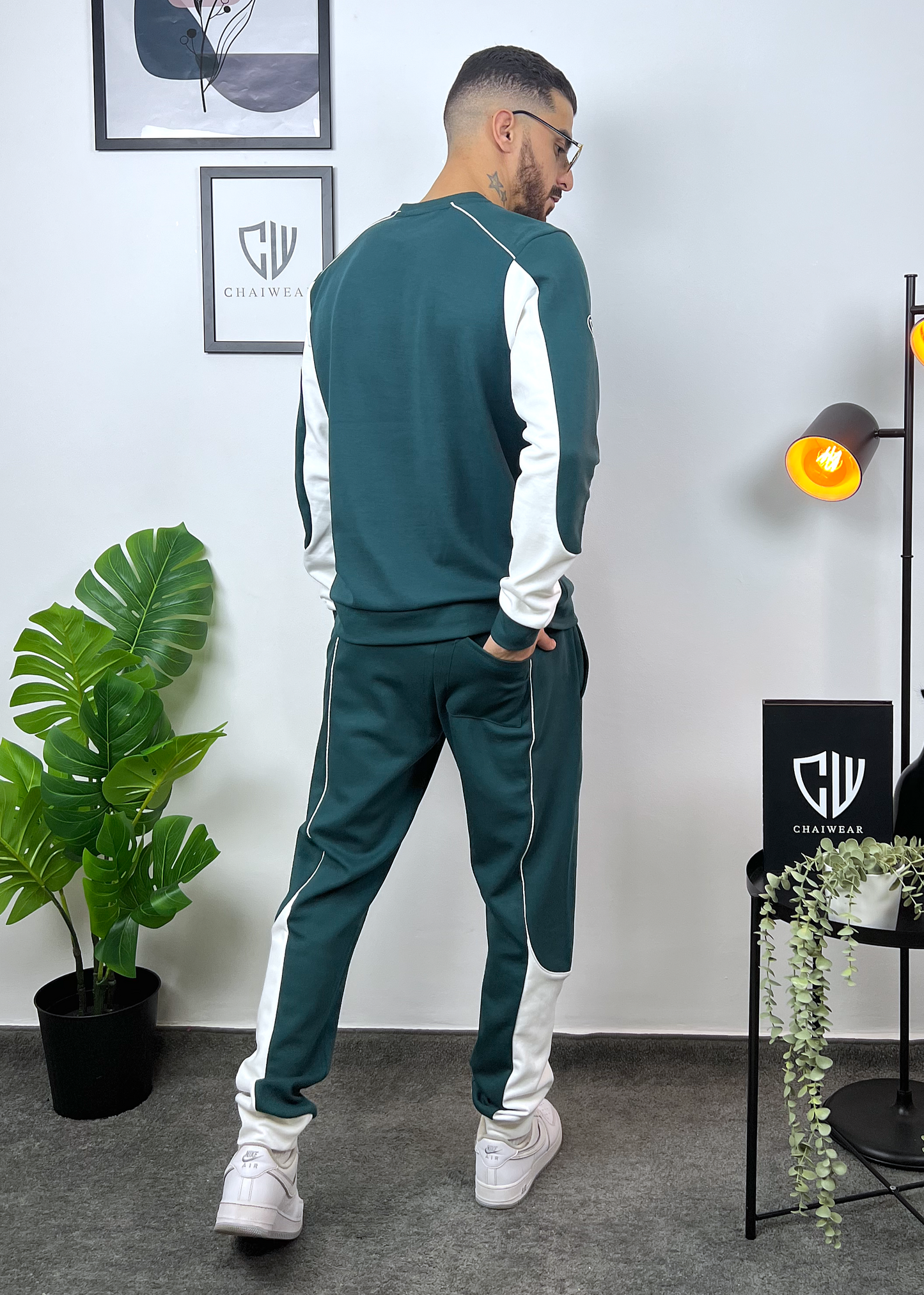 Pantalon et Sweat Coupe normal avec découpe et paypine en coton lourd 320g / m²
