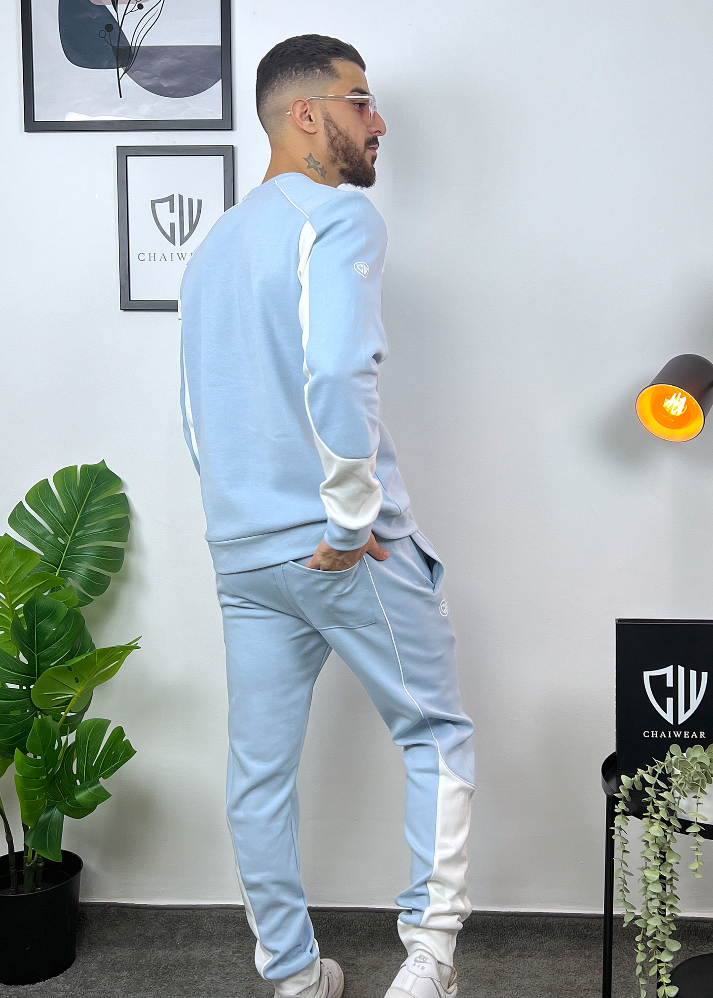 Pantalon et Sweat Coupe normal avec découpe et paypine en coton lourd 320g / m²