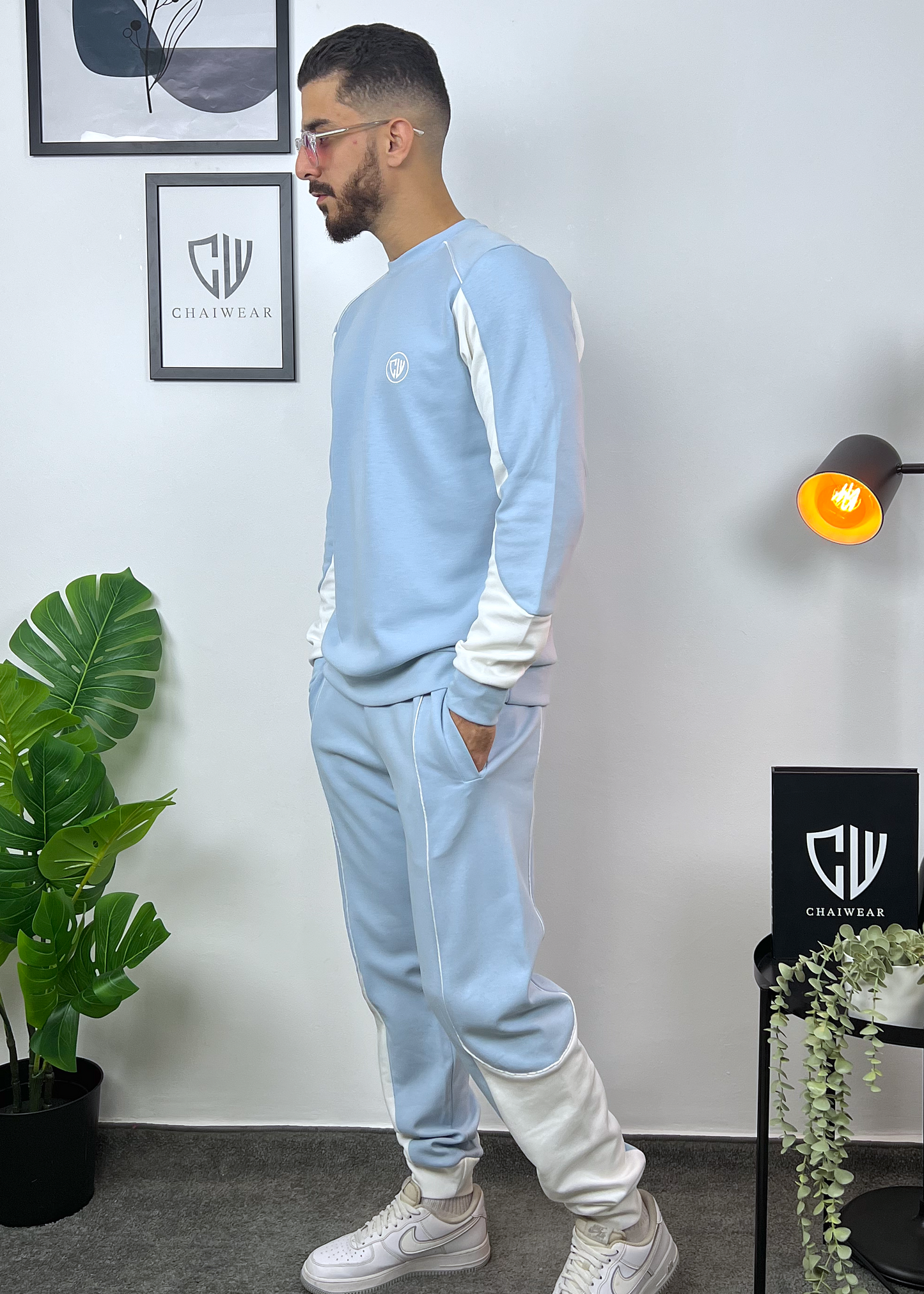 Pantalon et Sweat Coupe normal avec découpe et paypine en coton lourd 320g / m²