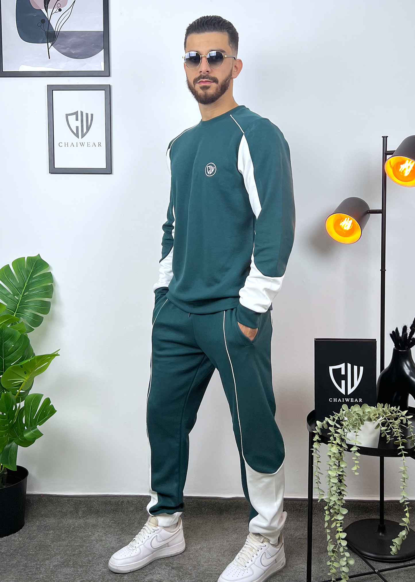 Pantalon et Sweat Coupe normal avec découpe et paypine en coton lourd 320g / m²