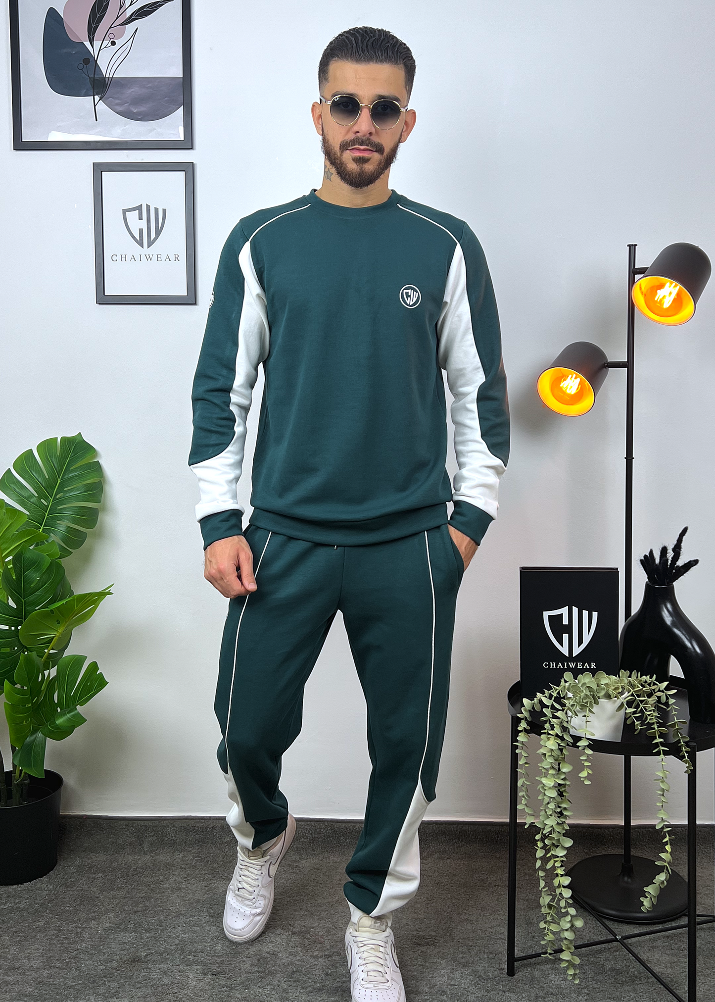 Pantalon et Sweat Coupe normal avec découpe et paypine en coton lourd 320g / m²