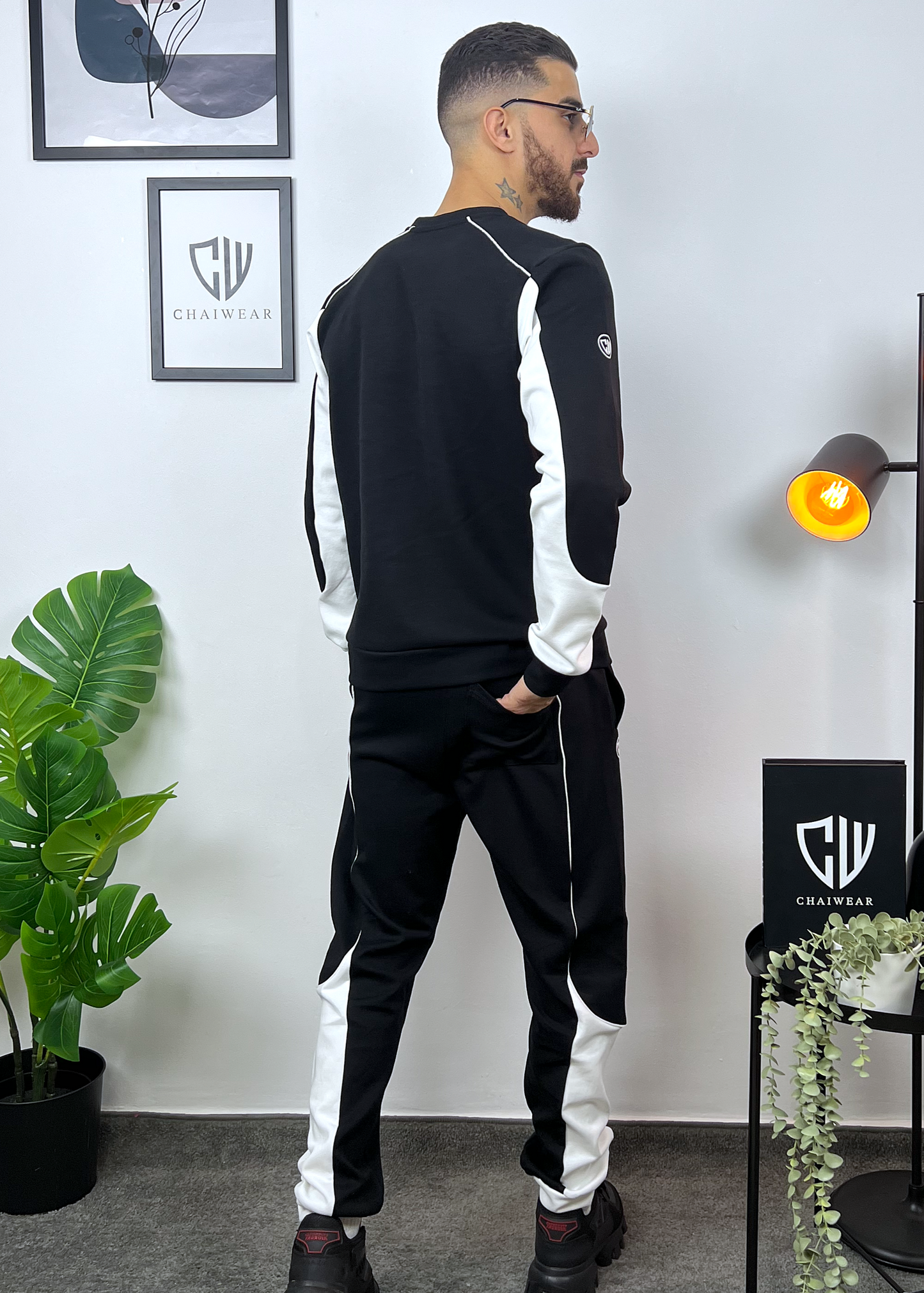 Pantalon et Sweat Coupe normal avec découpe et paypine en coton lourd 320g / m²