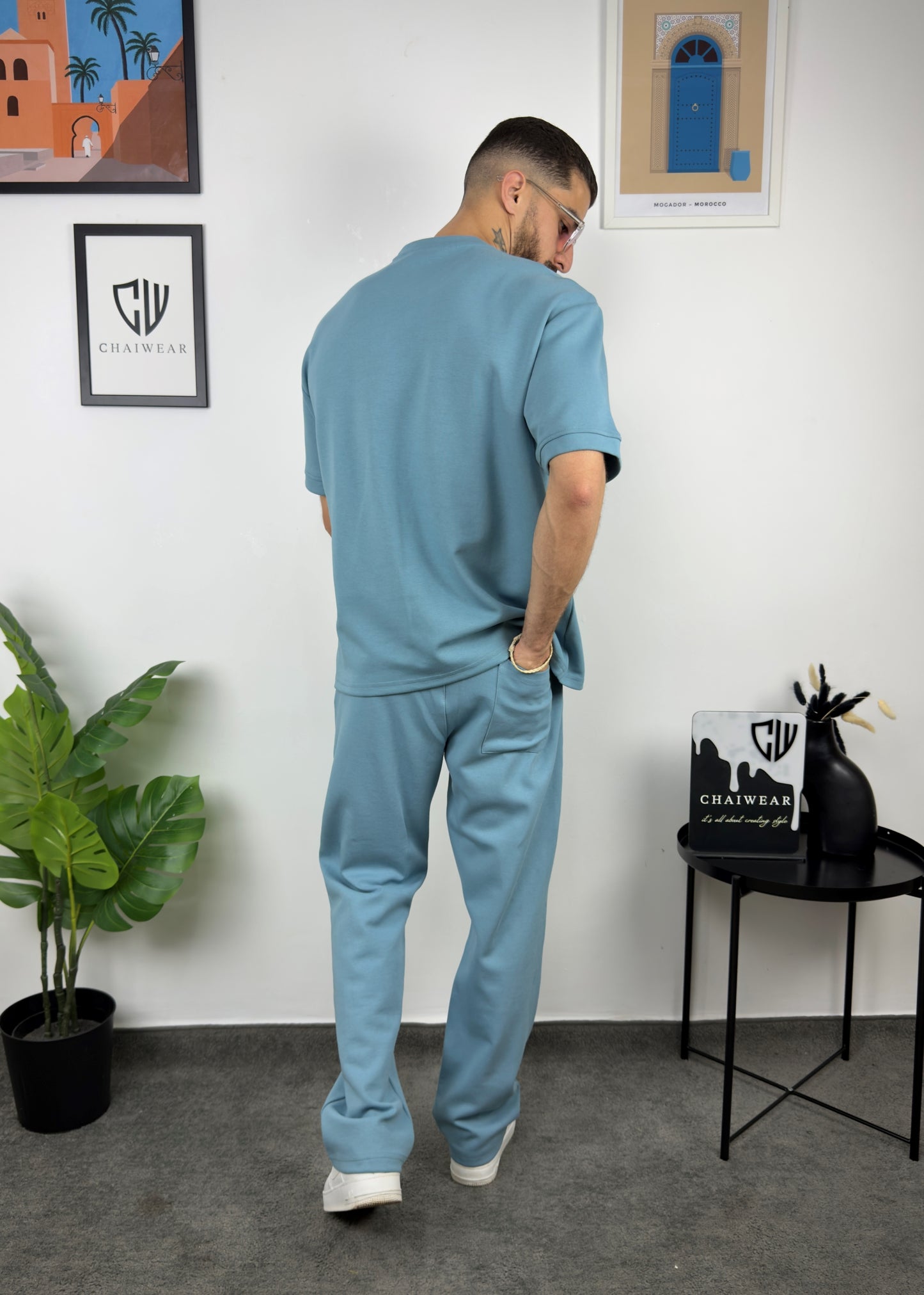 Pantalon et T-shirt Oversize en coton lourd 320 GSM Simple