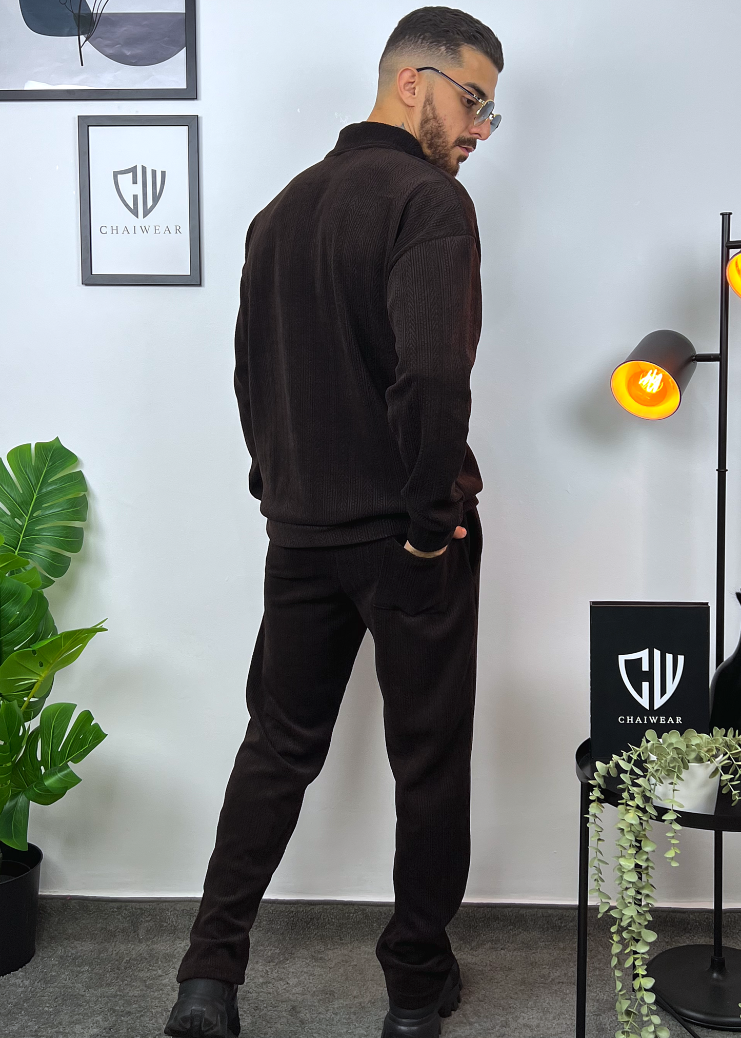 Pantalon et Sweat avec zip oversize en Maille coton lourd 320g / m²