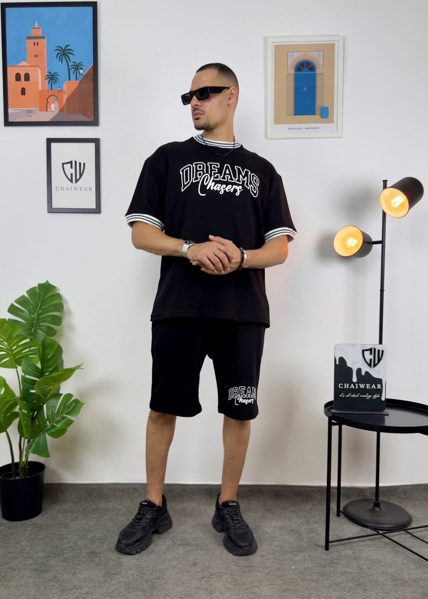 Short et T-shirt Dreams Chasers en coton lourd 320 GSM