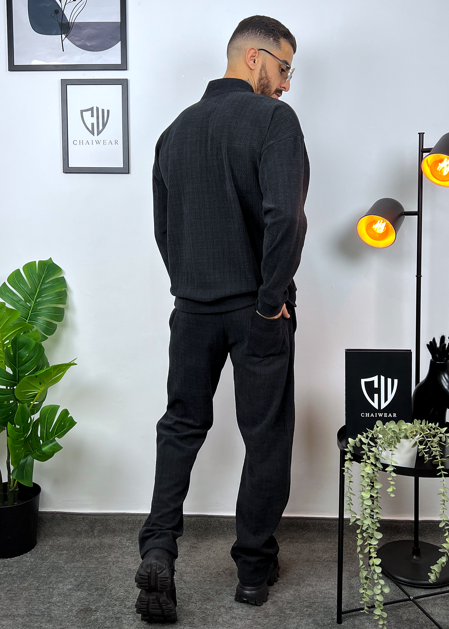 Pantalon et Sweat avec zip oversize en Maille coton lourd 320g / m²