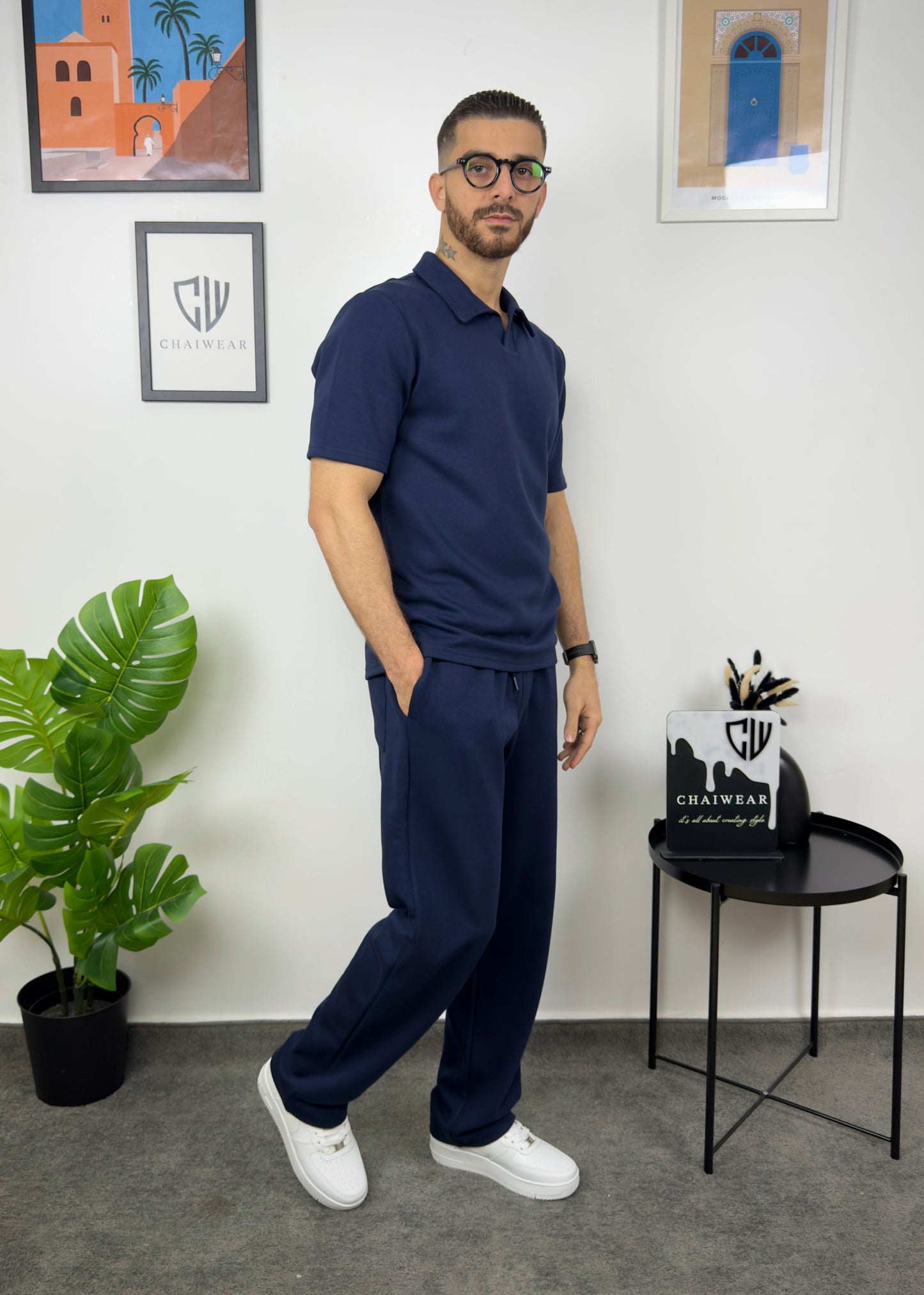 Pantalon et Polo Simple en coton lourd 320 GSM