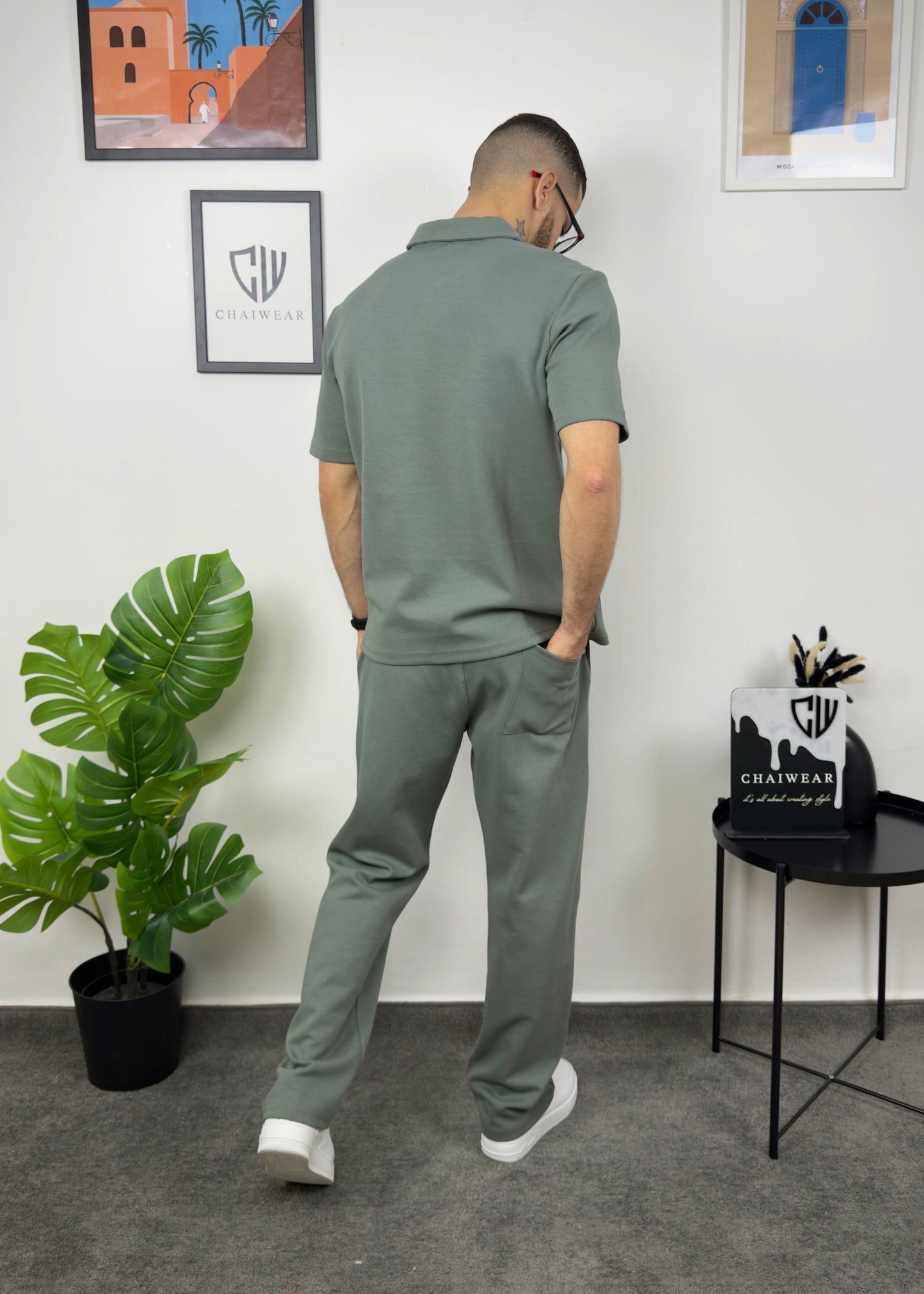 Pantalon et Polo Simple en coton lourd 320 GSM
