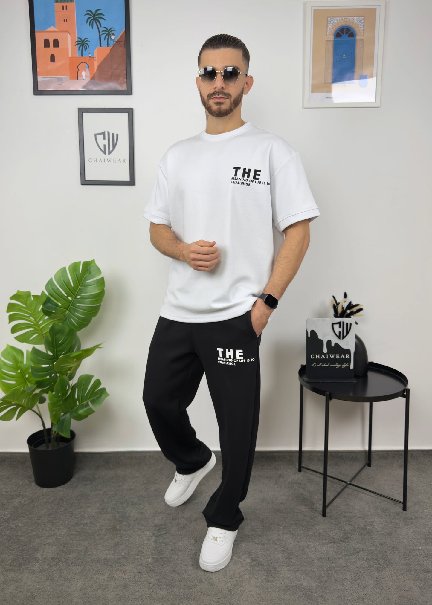 Pantalon et T-shirt Oversize en coton lourd 320 GSM THE serigraphie