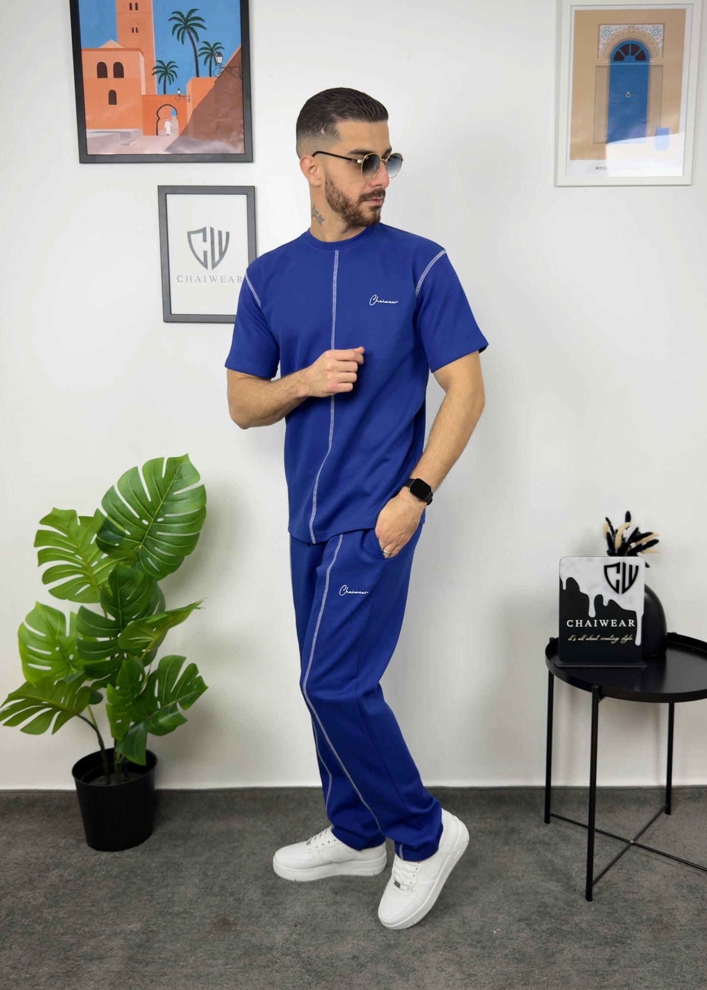 Pantalon et T-shirt Droit en coton lourd 320 GSM SRJ Couture