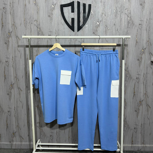 Pantalon et T-shirt oversize avec Poche Cargoen coton lourd 320g / m²