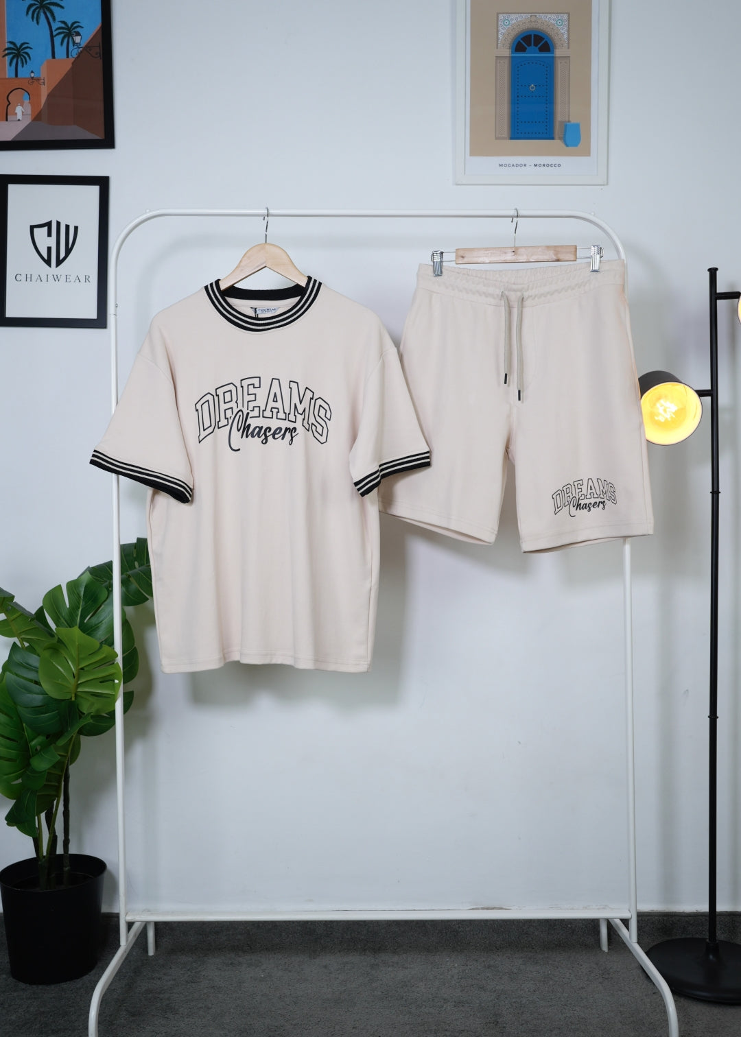 Short et T-shirt Dreams Chasers en coton lourd 320 GSM