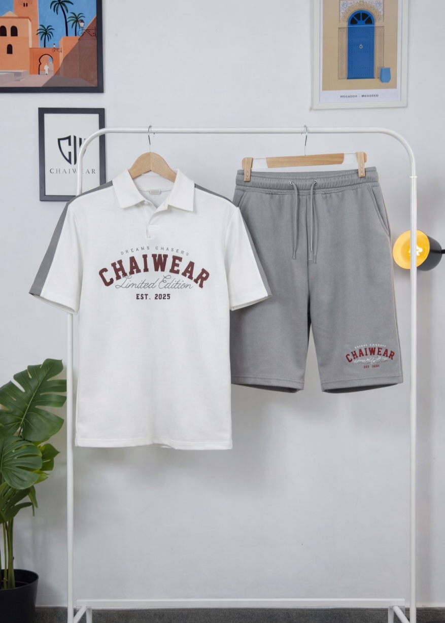 Short et Polo Chaiwear Edition limitée en coton lourd 320 GSM