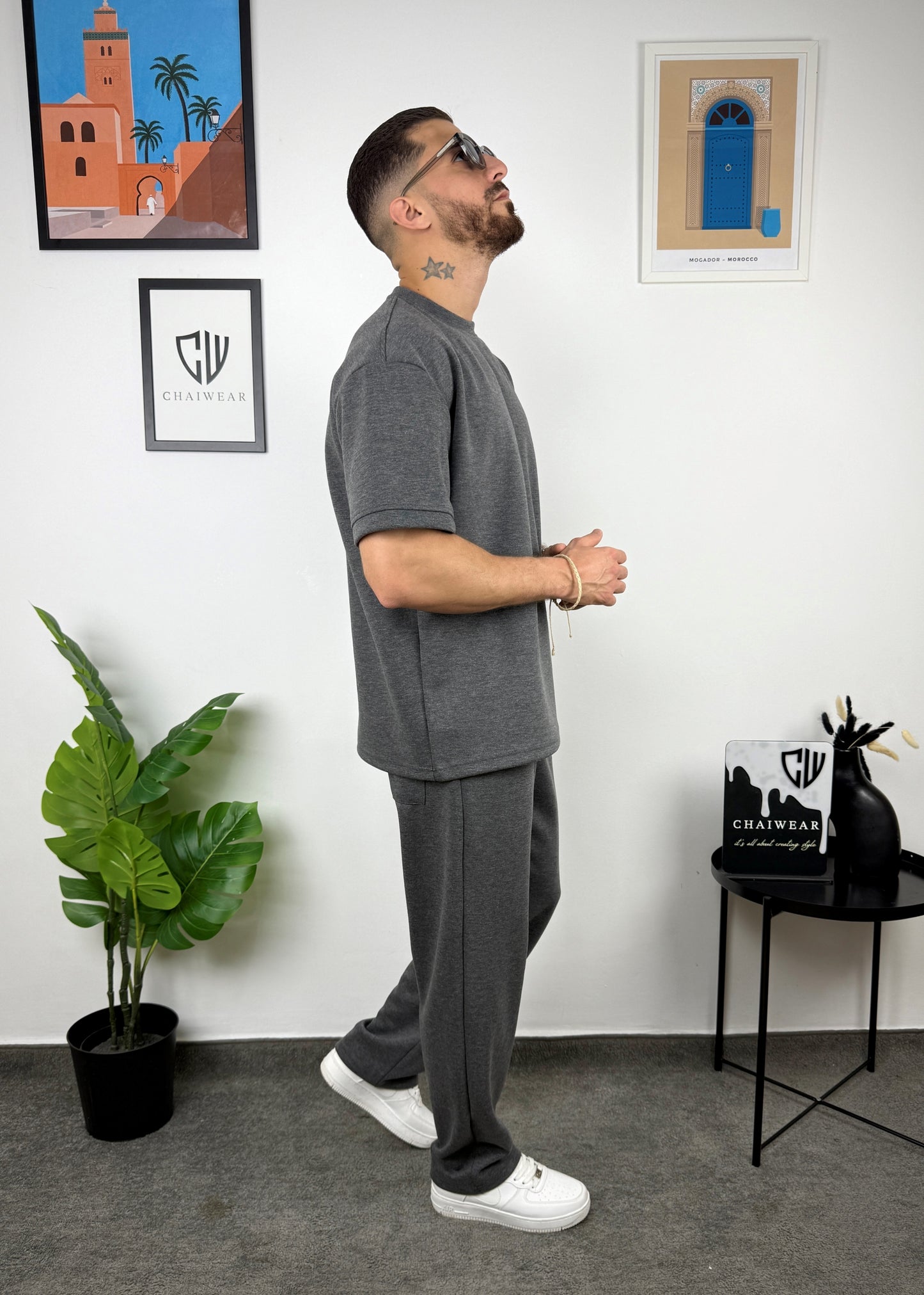 Pantalon et T-shirt Oversize en coton lourd 320 GSM Simple