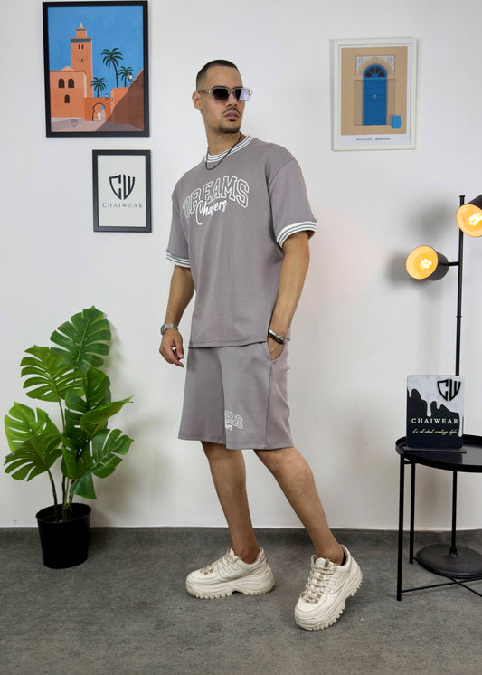 Short et T-shirt Dreams Chasers en coton lourd 320 GSM