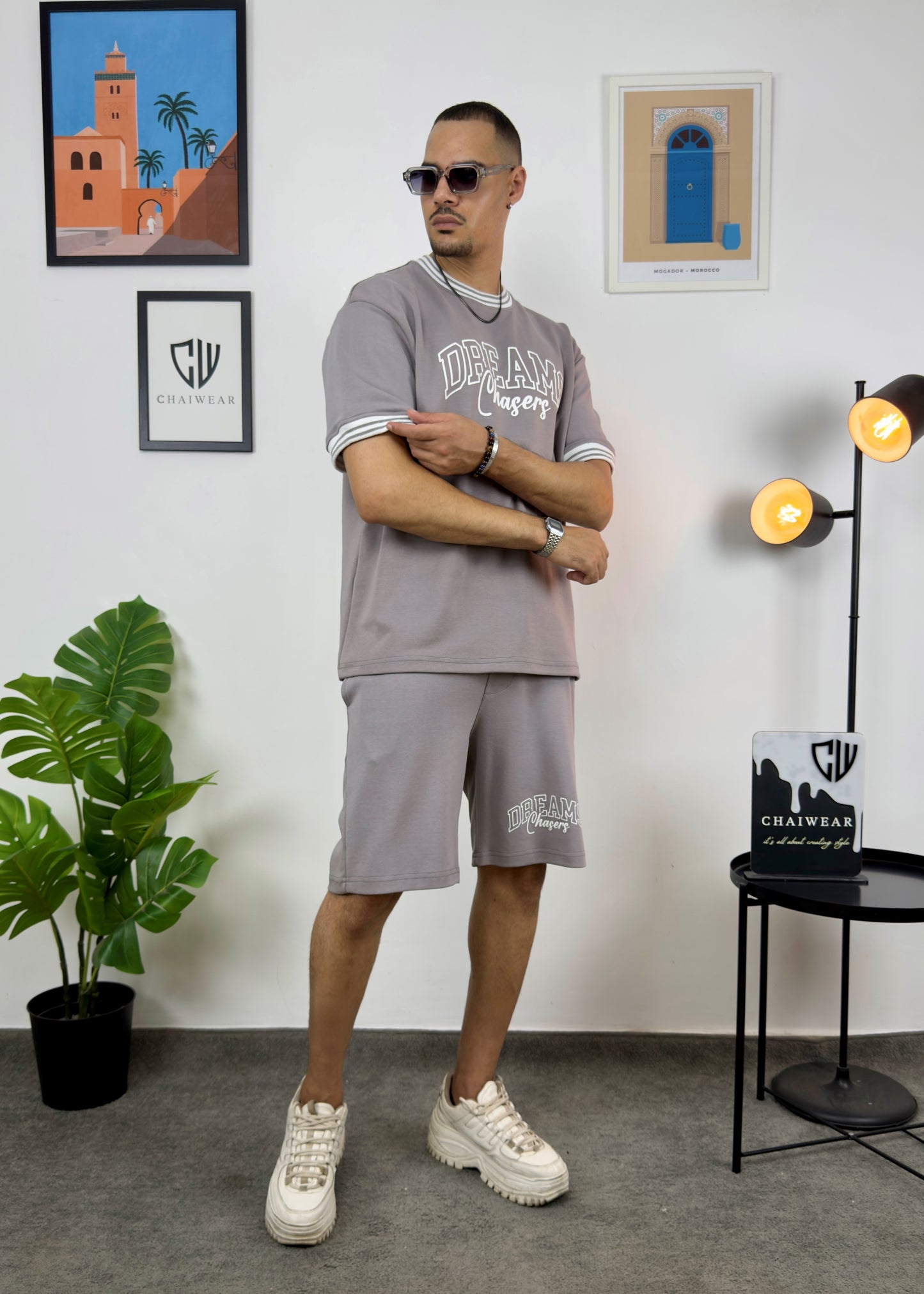 Short et T-shirt Dreams Chasers en coton lourd 320 GSM