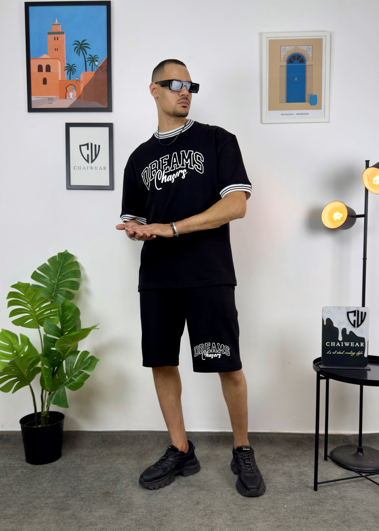 Short et T-shirt Dreams Chasers en coton lourd 320 GSM