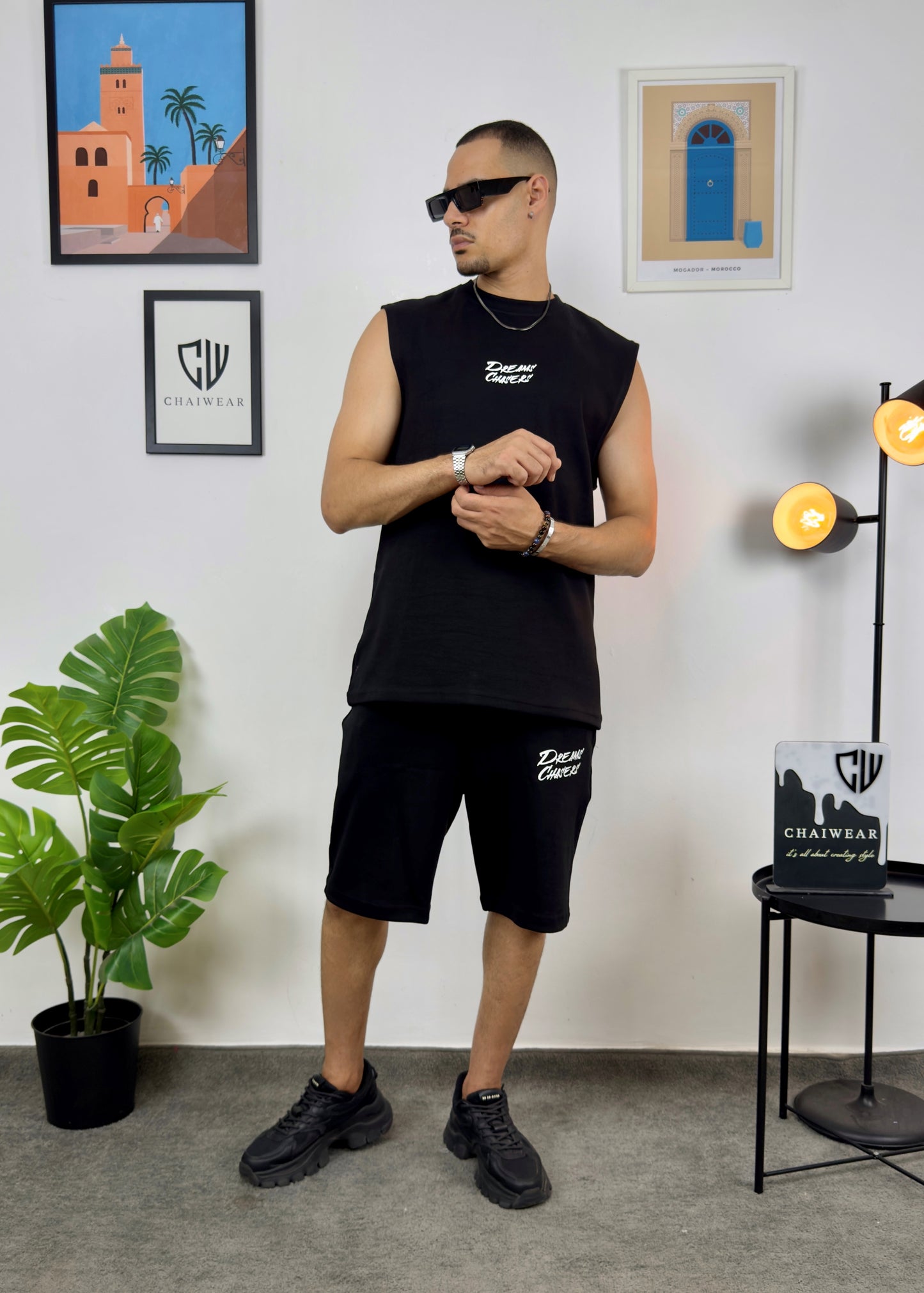 Short et Débardeur Dreams Chasers Edition limitée en coton lourd 320 GSM