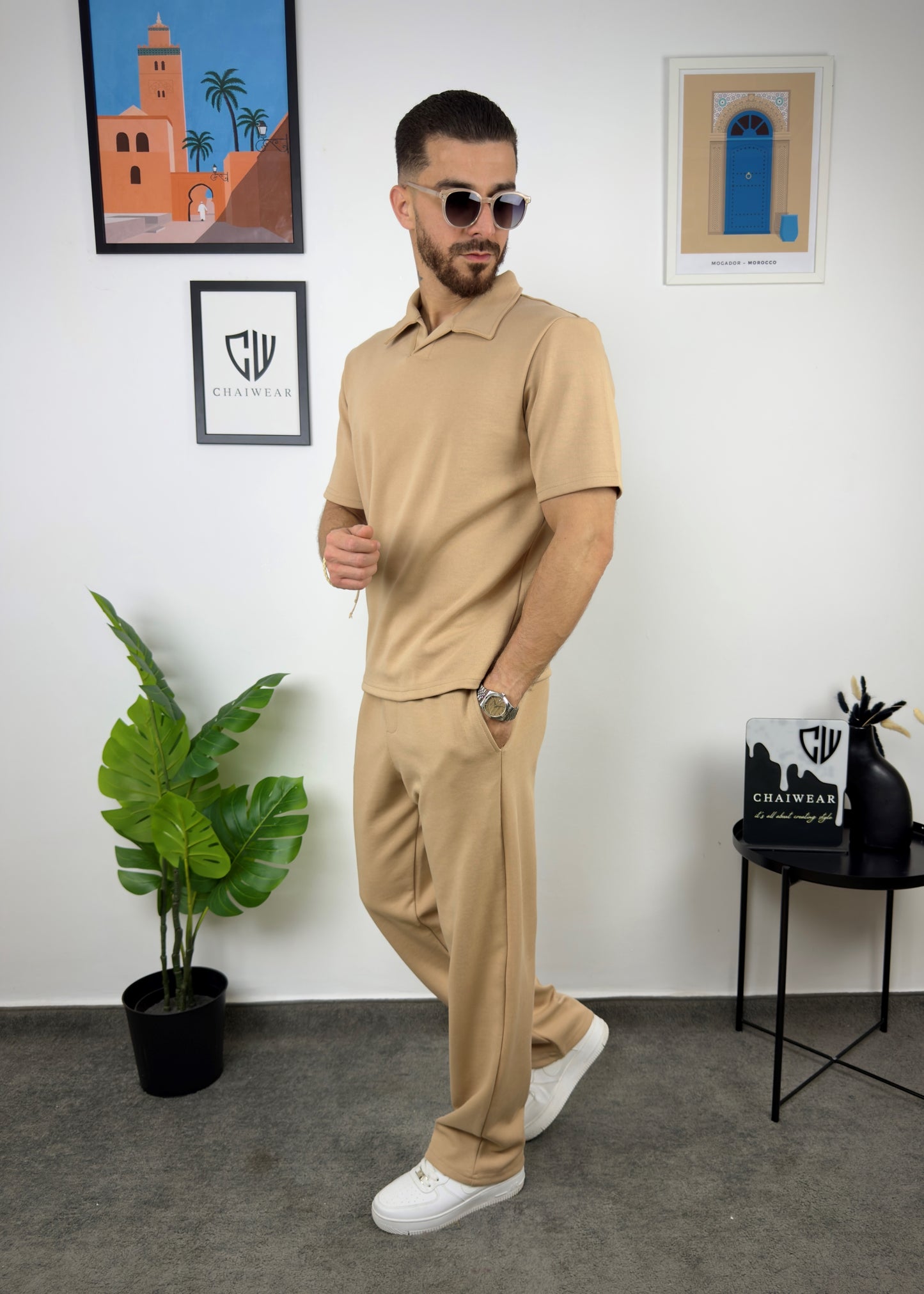Pantalon et Polo Simple en coton lourd 320 GSM