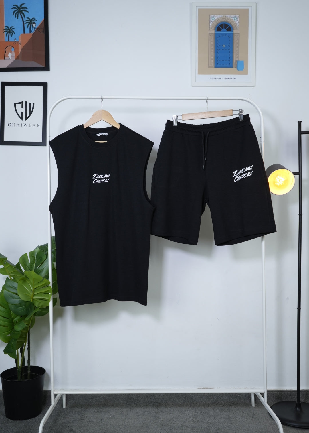 Short et Débardeur Dreams Chasers Edition limitée en coton lourd 320 GSM