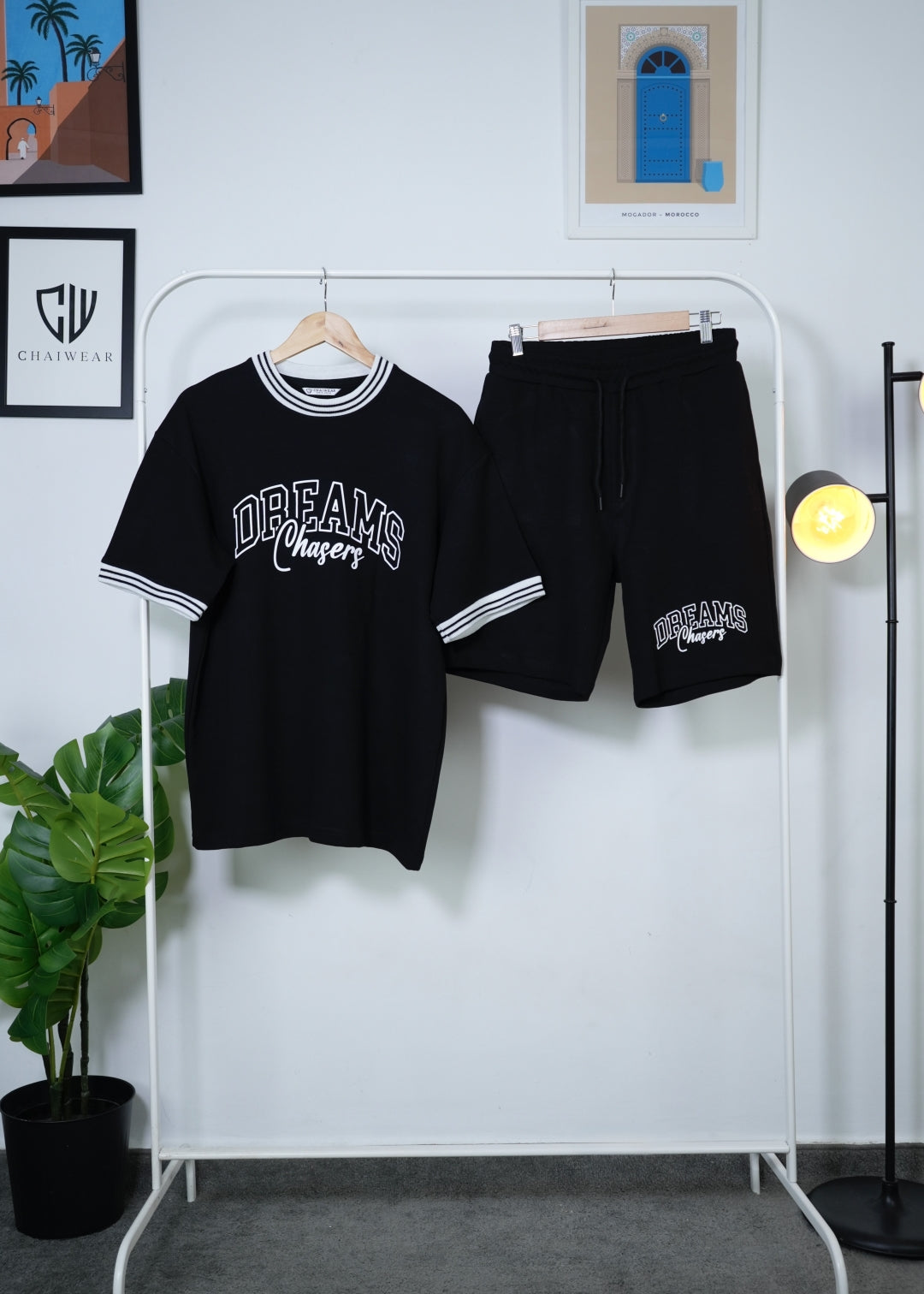 Short et T-shirt Dreams Chasers en coton lourd 320 GSM